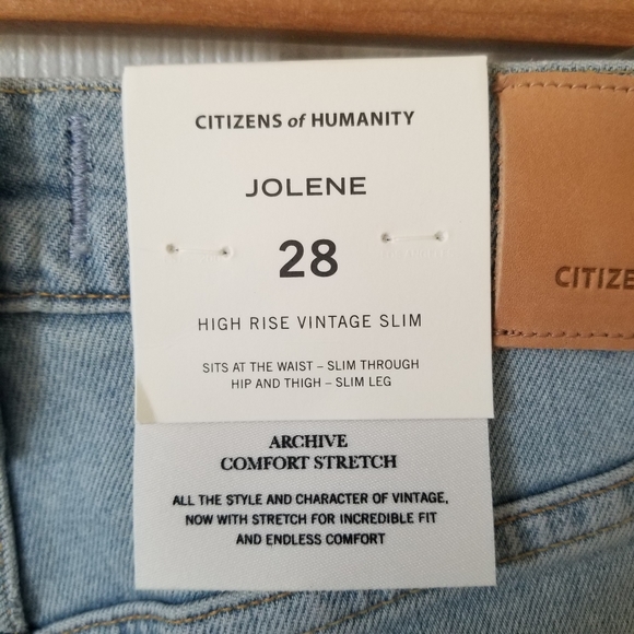 Citizens of Humanity Jolene High Waist Size 28 Ace High Wash Light Denim - Picture 4 of 8